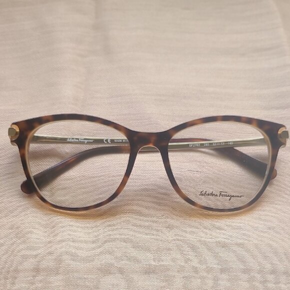 NEW & AUTHENTIC EYEGLASSES FERREGAMO MODEL SP2763 SIZE 53-17-140, TORTOISE - Picture 2 of 3